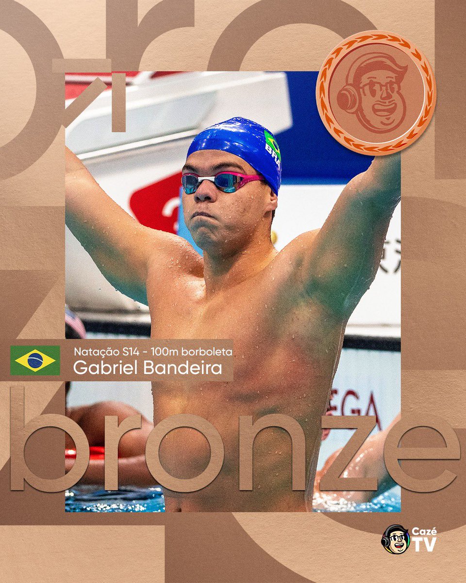 CazeTVOficial's tweet photo. É BRONZE PARA O BRASAA!!! 🥉🥉🥉GABRIEL BANDEIRA GARANTE A SEGUNDA MEDALHA DO BRASIL EM #PARIS2024! MAIS UMA DA NATAÇÃO! 🇧🇷🇧🇷🇧🇷

#ParalimpíadasNaCazéTV https://t.co/GamA0gx2XK