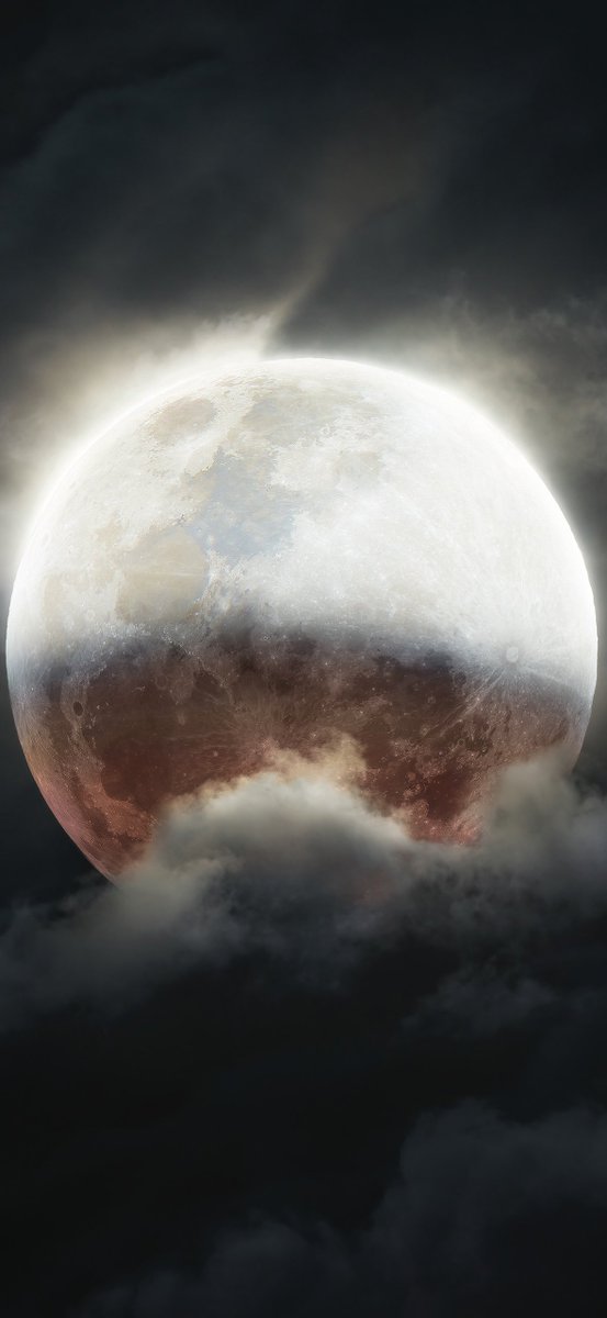 During the next full moon, a partial lunar eclipse will be visible depending on your location, like in this HDR photo captured from my backyard in 2022. 

This is formatted as a mobile wallpaper for you to save and use. Enjoy! I’m still posting these daily.