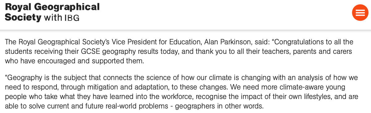 kate_stockings's tweet photo. Today I've started catching up on bits &amp; bobs published &amp; shared over the summer &amp; I love this quote from @GeoBlogs in his role at @RGS_IBG. What a great summary of the importance &amp; relevance of our subject today🌍 #geographyteacher 

Source: https://t.co/8I3RXBAlqm https://t.co/mFFgHQl6J0