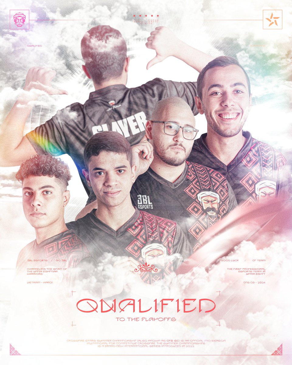 🎉 We are qualified and ready.. Let's go!🎉

We are proud to announce that our team is the first team in the history of the Middle East and the CrossFire West League to qualify for the CFS Summer Championship finals! 👏

This marks the beginning of a new phase of challenge and