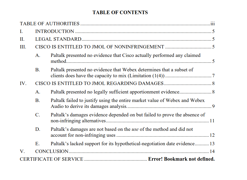 MadMomentum's tweet photo. #Paltalk $PALT: Cisco files a motion for judgment as a matter of law. https://t.co/lbjKW4nJrp