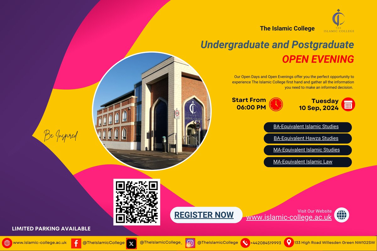 Undergraduate and Postgraduate Open EVENING - *|islamic-college.ac.uk/study/open-eve…|*