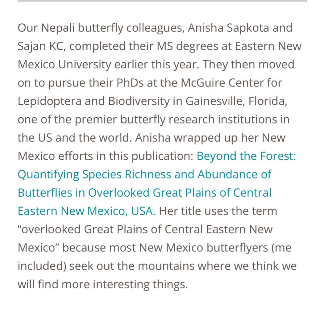 Read short &amp; sweet story of our time <a href="/enmu/">ENMU</a> covered in Butterflies of NM website. 
Initially, I thought lawns were bad, but now I see that small, well-maintained lawns, like those at <a href="/enmu/">ENMU</a>, can serve as a refuge in arid areas.
Link: peecnature.org/butterfly-ecst…