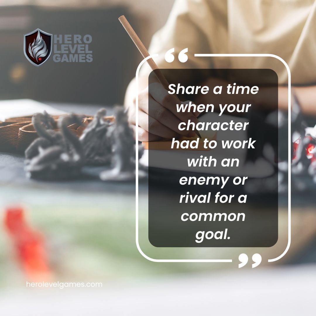 Share a time when your character had to work with an enemy or rival for a common goal.

#DnD #monsteroftheweekrpg #DnD5e #Pathfinder2e #TTRPGCommunity #ttrpg #DND5e #DM #DungeonMaster #monsteroftheweek