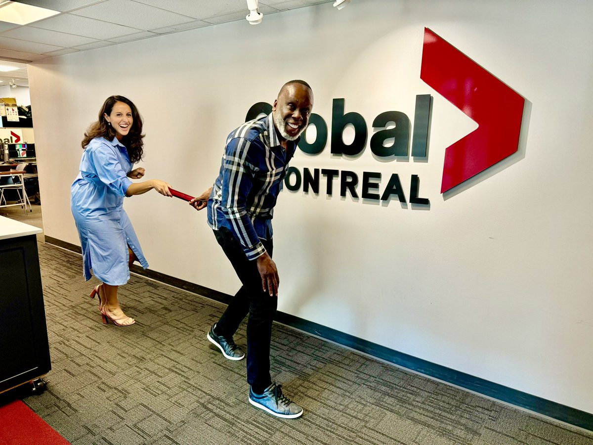I had a blast this morning at @global_montreal interviewing by <a href="/laura_casella/">MA' LALO</a> 
After we practiced our relay exchange 😂😂
