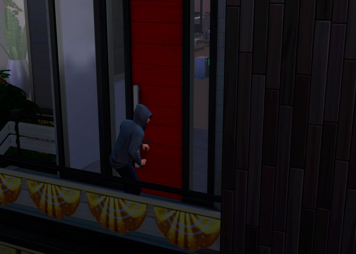 chaoticsimmer's tweet image. Nico had a really fun work from home assignment this time. And he was clearly breaking in to take down those autumn decorations that were still there in the spring