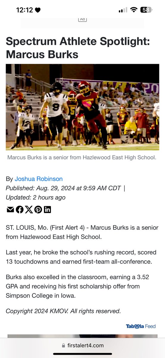 Marcus “Mj” Burks (@marcusburks0) on Twitter photo Thank you <a href="/KMOV/">KMOV</a> for noticing me and the opportunity I really appreciate it #AGTG <a href="/CoachBobbyCole2/">Bobby Cole</a> <a href="/CoachShannn/">Coach Shannon</a> Thank you <a href="/KMOV/">KMOV</a> for noticing me and the opportunity I really appreciate it #AGTG <a href="/CoachBobbyCole2/">Bobby Cole</a> <a href="/CoachShannn/">Coach Shannon</a>