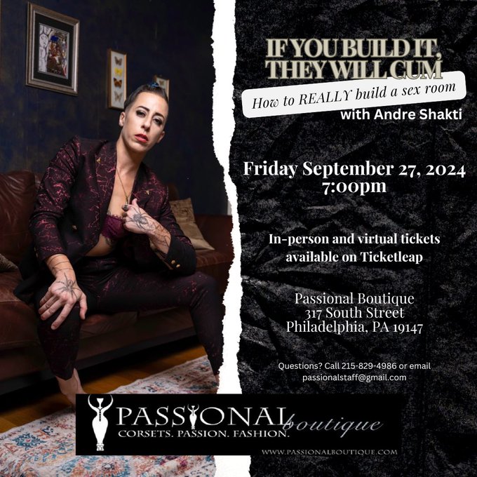 I&rsquo;m back teaching #sexyed at @PASSIONAL in #Philly on FRIDAY SEPTEMBER 27th! 🤯🤩😵  👉🏼👉🏼👉🏼 Get yer tickets<a href="/tag/sexyed"class="tags">#sexyed</a><a class="tags" target="_blank" title="On Twitter" href="/?out=eyJ0eXAiOiJKV1QiLCJhbGciOiJIUzUxMiJ9.eyJpYXQiOjE3MjcyNjIyOTMsImlzcyI6InR3cG9ybnN0YXJzLmNvbSIsIm5iZiI6MTcyNzI2MjI5MywiZXhwIjoxNzU4Nzk4MjkzLCJyZWRpcmVjdF91cmwiOiJodHRwczovL3R3aXR0ZXIuY29tL1BBU1NJT05BTCJ9.l10DCLfiu8H3t06nDhRgoH5PUFk4xiAIWizdnkcmlthyqHjMySFH_eD-an5A8h4pwGgnKD2Ak9FAue7Wp_mUUQ">@PASSIONAL</a><a href="/tag/philly"class="tags">#Philly</a>
