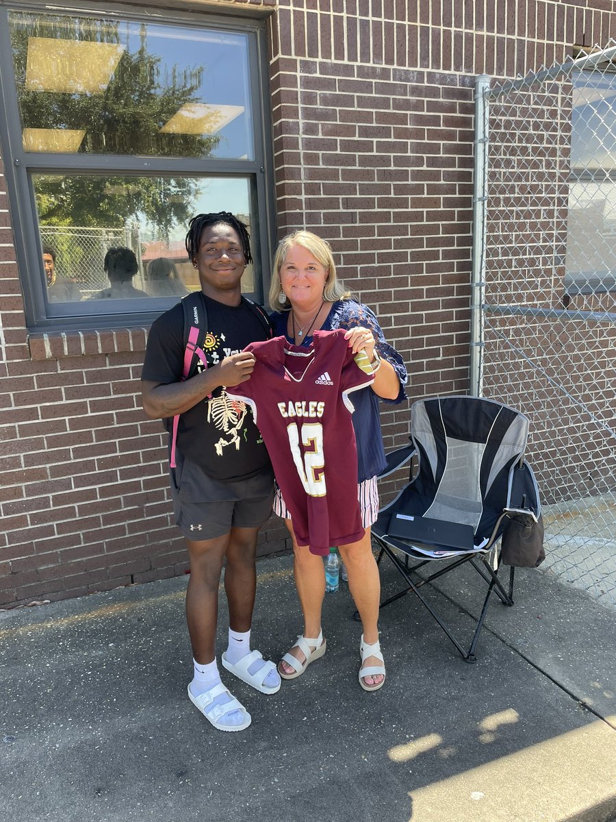 jersey day tomorrow thank you mrs.childress🙌🦅