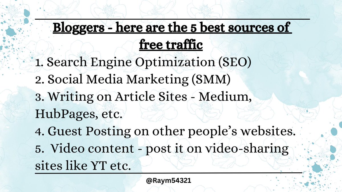 Raym54321's tweet image. #sep #smm #articlewriting #guestposting #videosharing