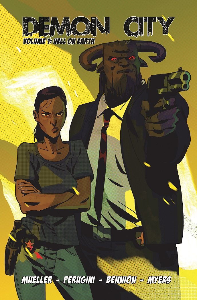 trevoramueller's tweet photo. My next graphic novel is DEMON CITY - a supernatural crime noir set after the end of the world. 

We just got the preview page live. Follow along to get notified when we launch! Link in the comments!

#comics #indiecomics https://t.co/xglBPMeLyI