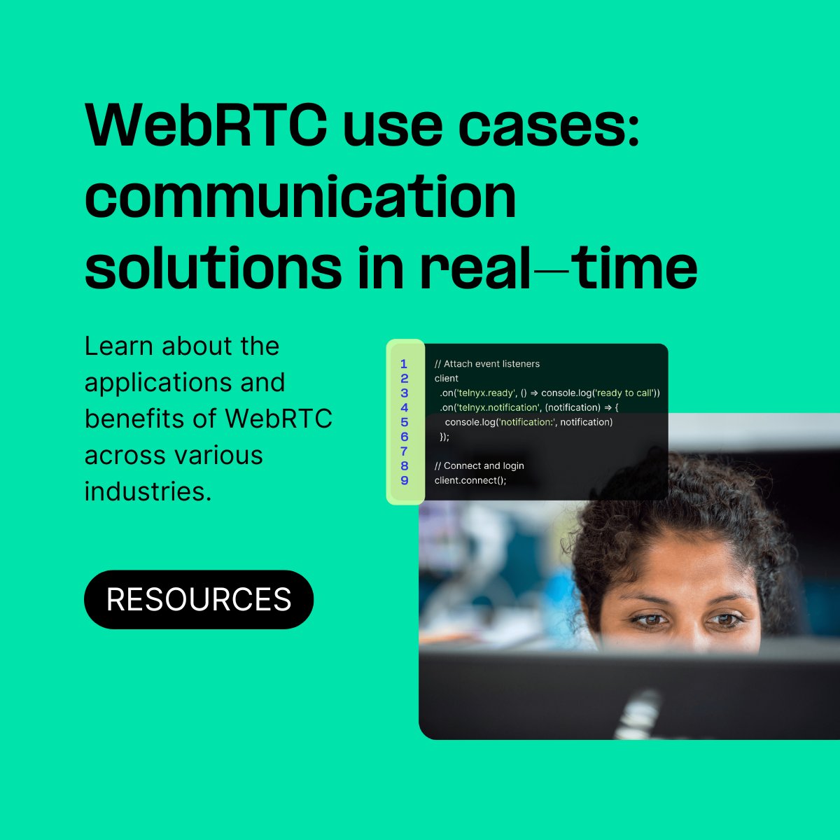 telnyx's tweet image. Whether it’s in-app calling, sales outreach, or customer support, WebRTC powers industries with seamless voice, video and data exchange. 

 #WebRTCTechnology #VideoCalling

See how: telnyx.com/resources/webr…