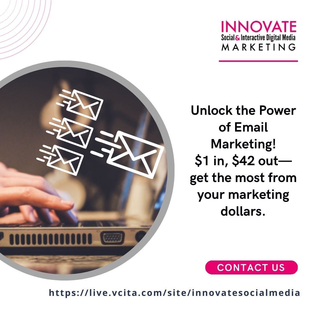 Did you know that email marketing delivers an average ROI of $42 for every $1 spent? That's right! For #smallbusiness owners, this isn't just a marketing channel—it's a powerhouse for growth! Learn more. live.vcita.com/site/innovates…

#Entrepreneurs #EmailMarketing #ROI #Houston