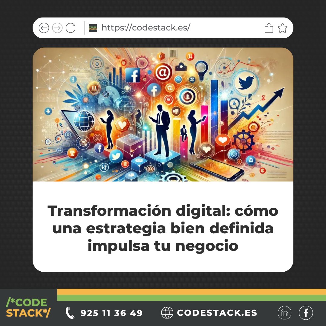 _codestack's tweet image. 📈✨ ¡La #TransformaciónDigital es clave para llevar tu negocio al siguiente nivel! Descubre cómo una estrategia bien definida puede ser el motor de tu éxito en nuestro último artículo. 🚀 ¡No te lo pierdas! codestack.es/transformacion…  
#Innovación #Tecnología #Negocios