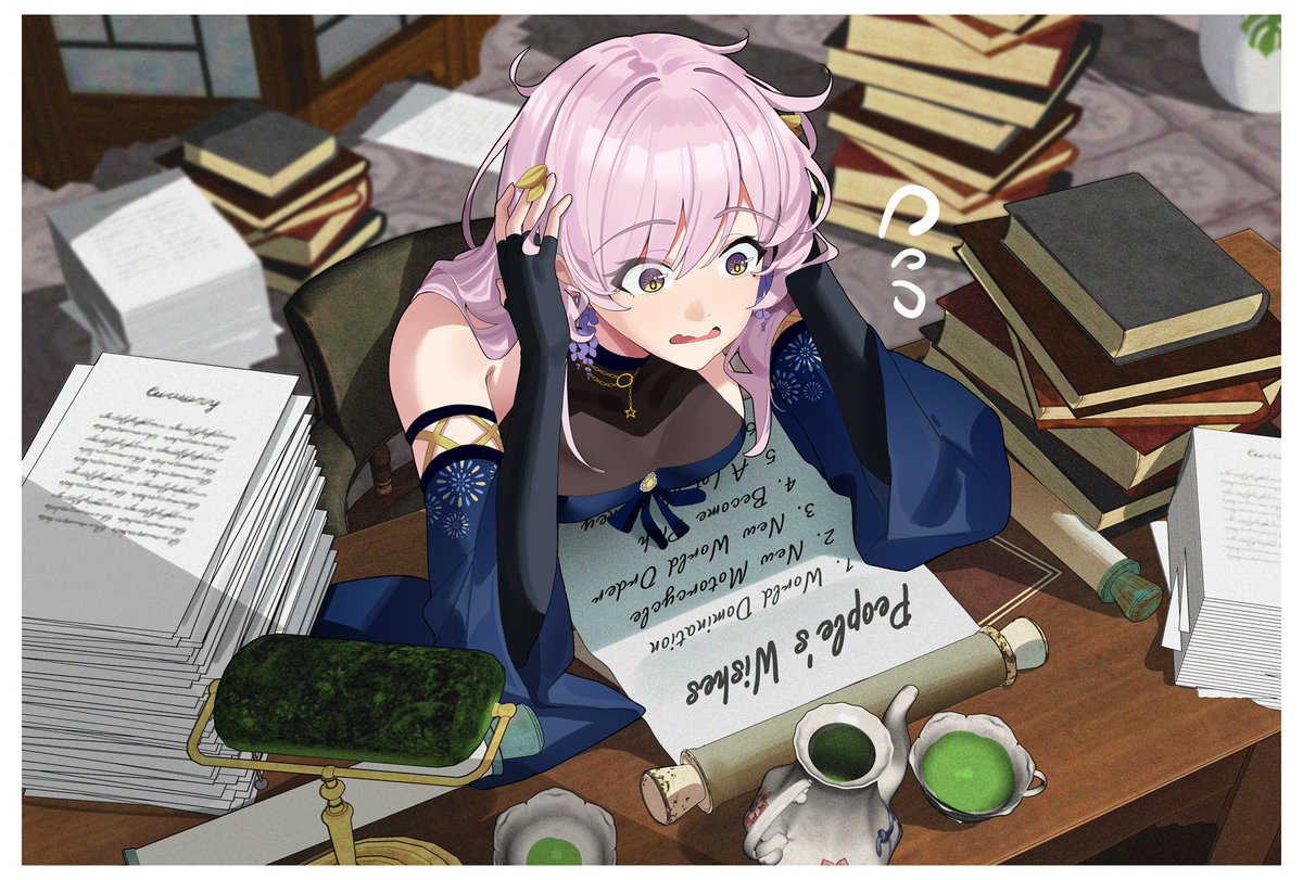 I am trapped at this desk trying to keep up with all your wishes. What are you guys wishing for? 

Art: <a href="/haerge23/">Haerge</a> <- Please show them tons of love~!