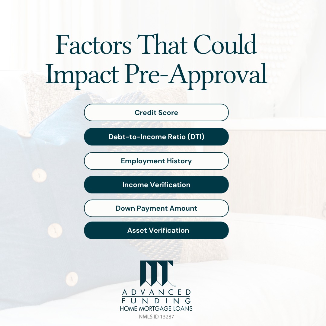 NathansPierce's tweet photo. Factors that impact your pre-approval.

Credit Scores and History
Debt-to-Income Ratios (DTI)
Employment History
Income Verification
Down Payment
Asset Verification

#CreditScore #DTI #EmploymentHistory #IncomeVerification #DownPayment #AssetVerification #MortgagePreApproval https://t.co/vOz3iTCftK