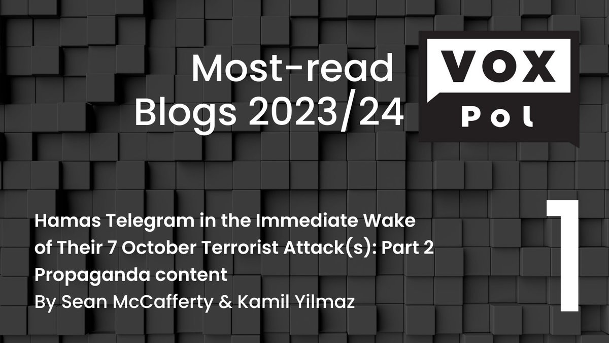 VOX-Pol (@vox_pol) on Twitter photo Our top two Blog posts of the last 12 months were both penned by <a href="/VOX_Pol/">VOX-Pol</a> and <a href="/CYTREC_/">CYTREC</a>’s @SeanRMcCafferty and Kamil Yilmaz. The connected posts addressed Hamas’ online activity in the wake of their 7 Oct. attack. voxpol.eu/hamas-telegram… Our top two Blog posts of the last 12 months were both penned by <a href="/VOX_Pol/">VOX-Pol</a> and <a href="/CYTREC_/">CYTREC</a>’s @SeanRMcCafferty and Kamil Yilmaz. The connected posts addressed Hamas’ online activity in the wake of their 7 Oct. attack. voxpol.eu/hamas-telegram…