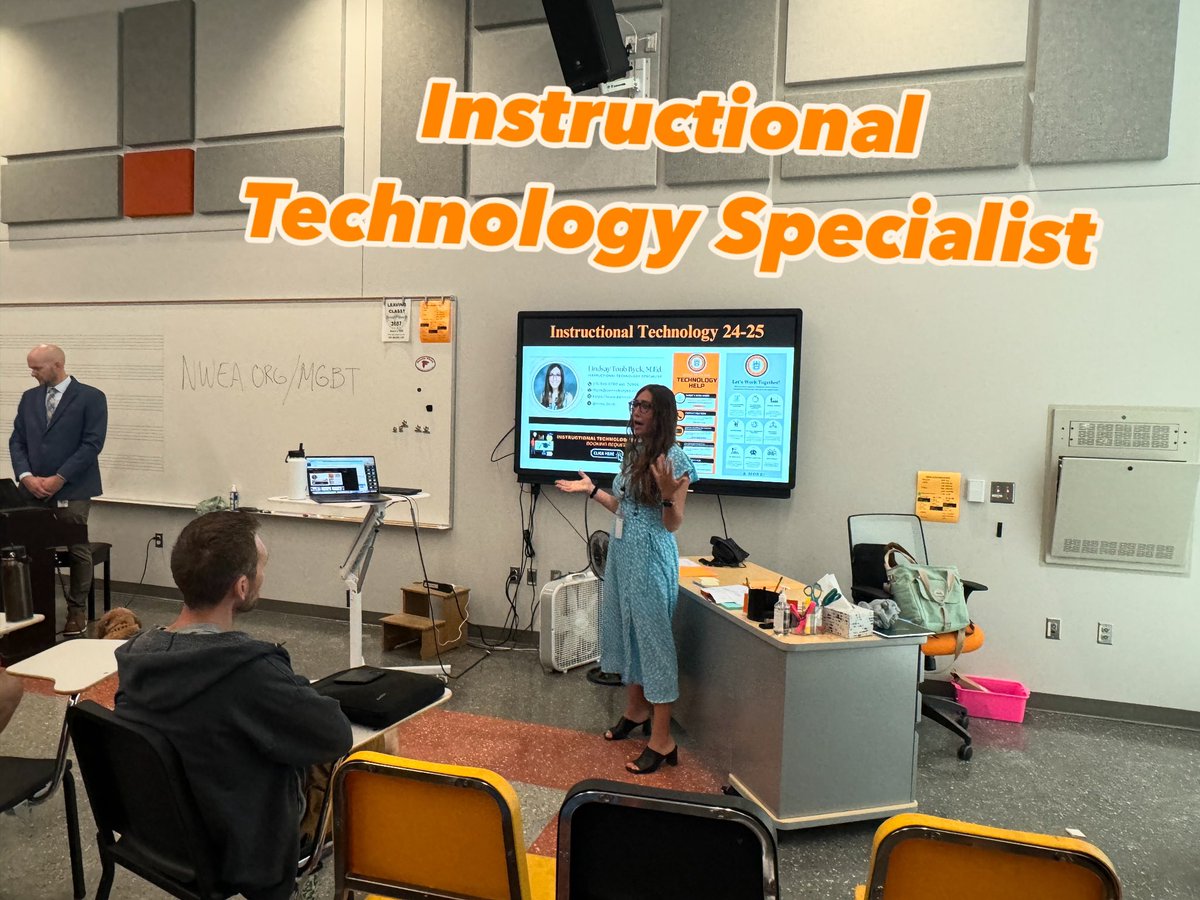 It was great to have <a href="/miss_toub/">Lindsay Toub Byck</a> stop by our faculty meeting today to share how she is going to support our amazing staff @PSD_BoehmMS  throughout the year with Instructional Technology! #BoehmPride
