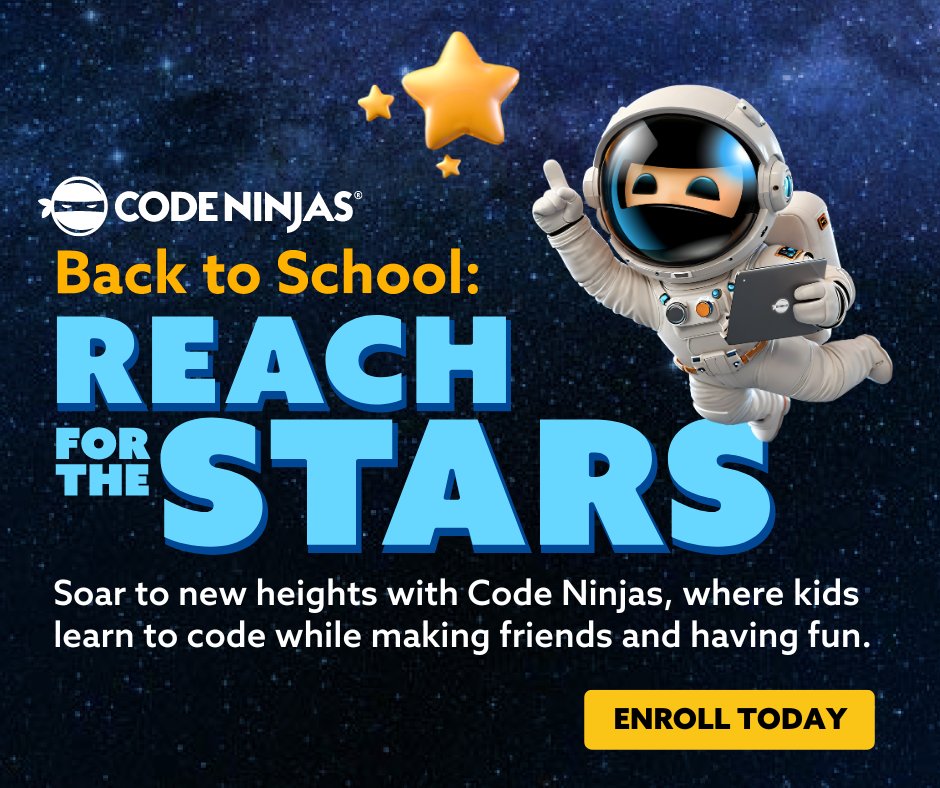 CodeNinjasTWS's tweet image. 🚀 Back to School: Reach for the Stars with Code Ninjas! 🚀
As your kids head back to school, give them a head start in the Ontario curriculum by enrolling them in our CREATE coding programs for kids 8-14. Coding is more than just a skill—it's a... codeninjas.com/stouffville-on…
