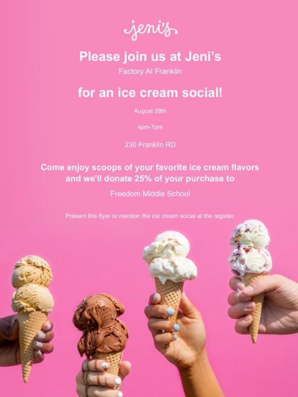 Jeni's Ice Cream and tonight!