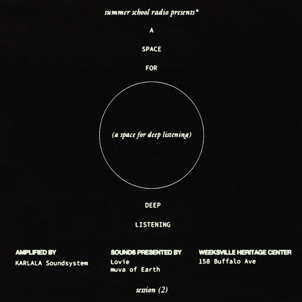 On September 5, Lovie’s deep listening session returns for its second edition. 

sessions transforms WHC’s performance space into an experiential room for sound, featuring curated music and live performance tailored for deep listening, contemplation, grooving, and feeling.