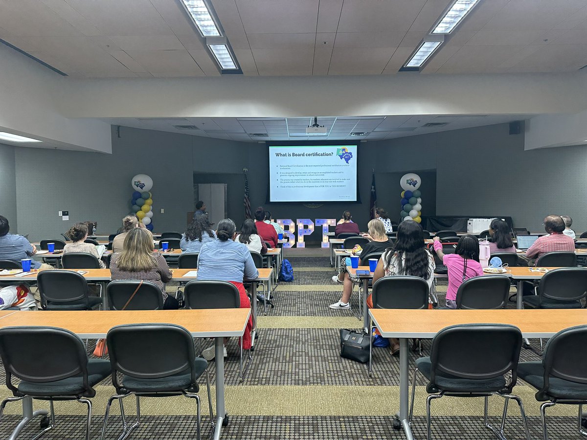 Less than 5% of teachers nationwide are National Board Certified Teachers. MISD currently has four, with 22 who are currently in the program, 2 awaiting scores, and a room full of teachers who are interested in this prestigious certification! #MadeinMISD #GrowandDevelop