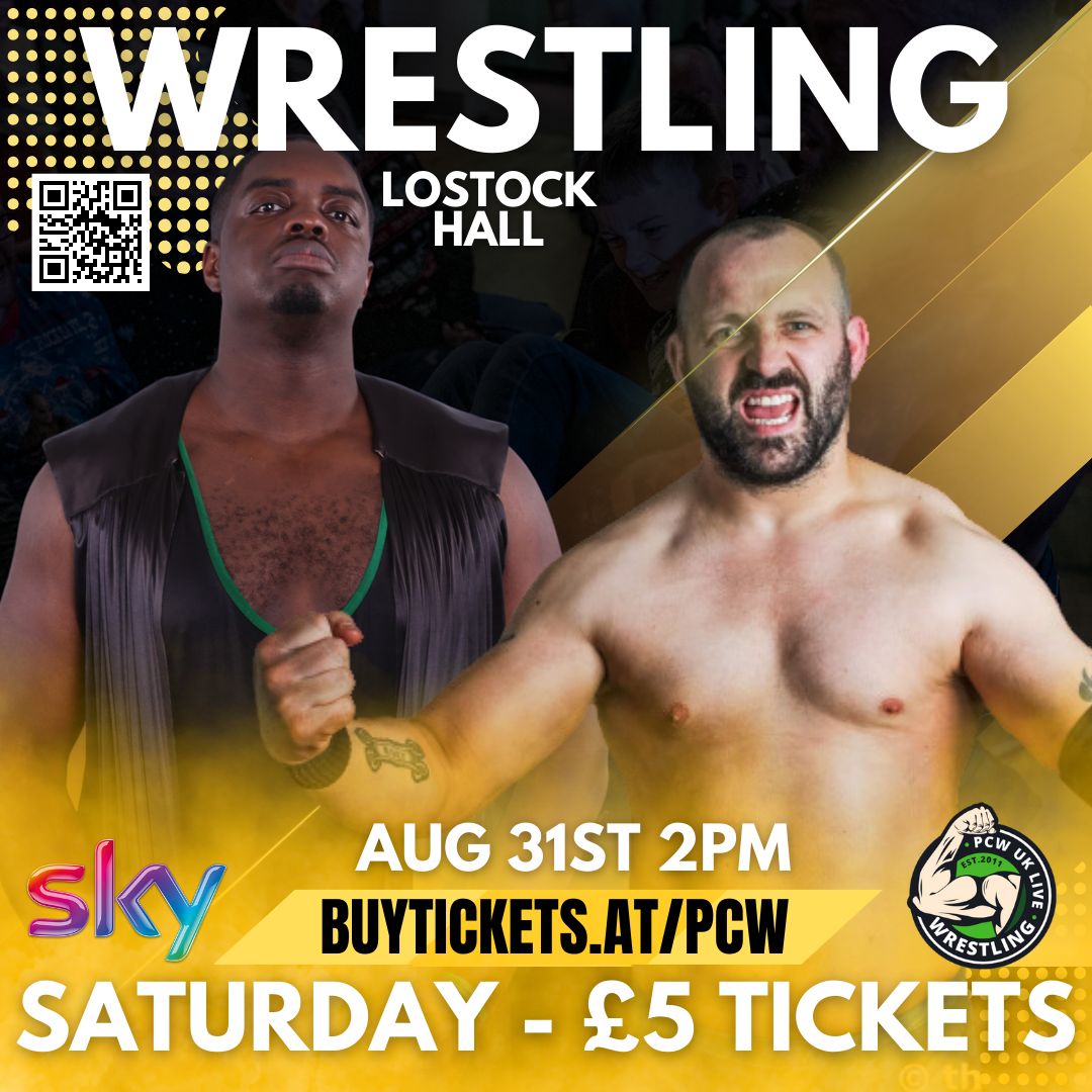 About 20 tickets left for Saturday!!🚀 The best fiver you will ever spend.... Lostock Hall which is 5mins drive from Preston, Bamber Bridge or Leyland! 💪 

📲 For tickets, visit - buff.ly/2xu3GUO

#PCWWrestling #LiveWrestling #Preston #GetYourTicketsNow