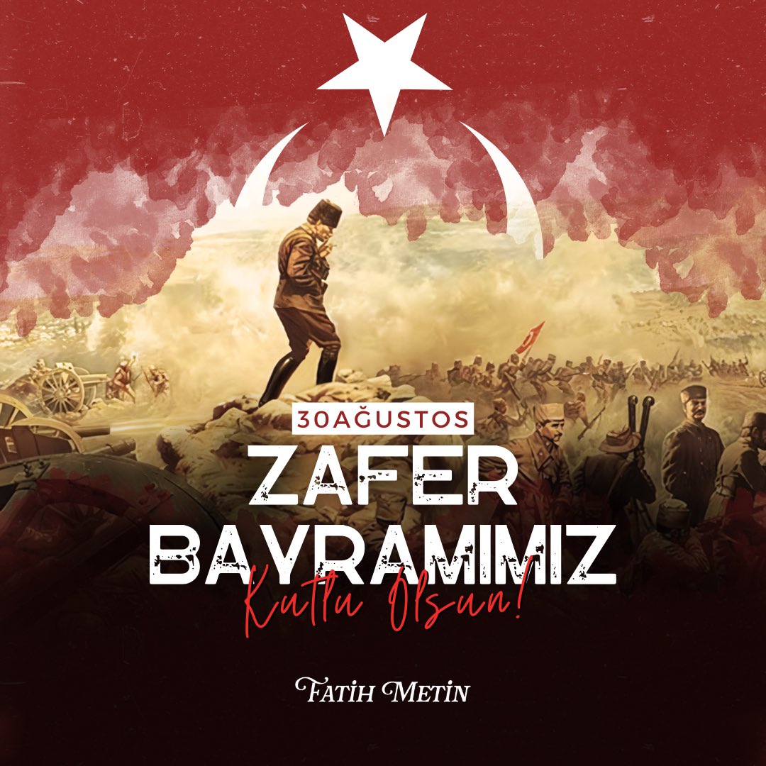 Zaferler ayı Ağustos… Malazgirt Zaferi, Büyük Taarruz ve 30 Ağustos Zaferlerimiz kutlu olsun.

Birliğimiz, Dirliğimiz daim olsun. Allah bu millete daha nice Zaferler ihsan etsin. 🇹🇷