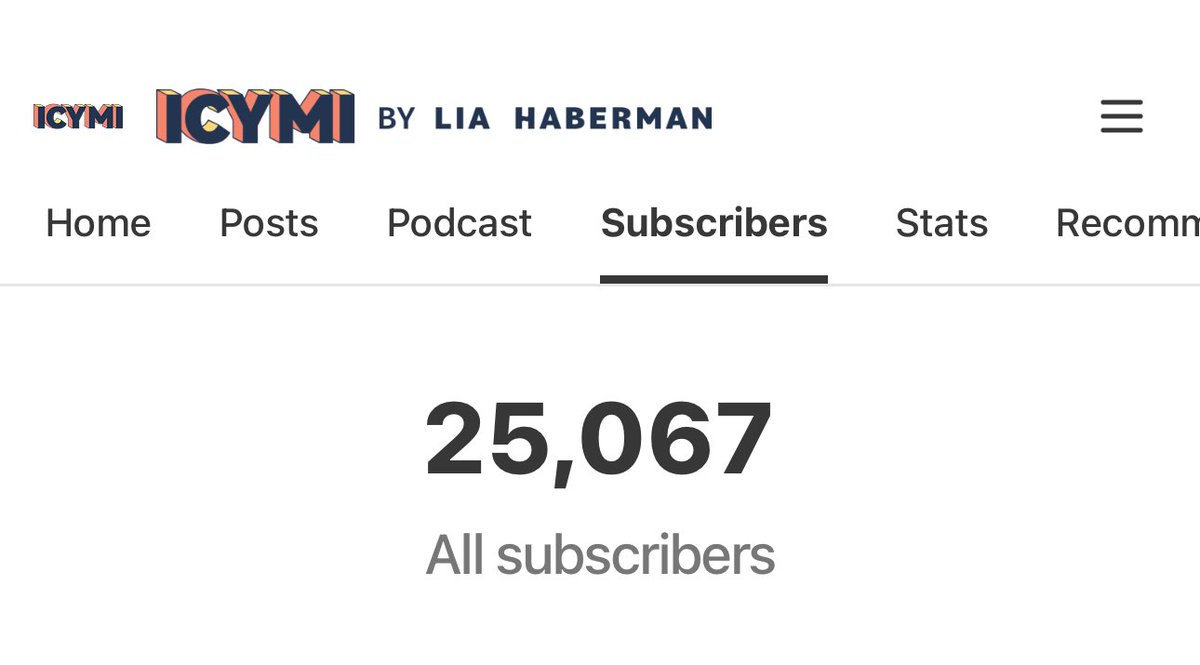 Lia Haberman (@liahaberman) on Twitter photo ICYMI just hit 25k subscribers on the platform that shall not be named here 🎉
I’m in Australia for the <a href="/state_of_social/">State of Social</a> this week and would like to thank all the Aussies who pushed me over this milestone 🙏🏼 ICYMI just hit 25k subscribers on the platform that shall not be named here 🎉
I’m in Australia for the <a href="/state_of_social/">State of Social</a> this week and would like to thank all the Aussies who pushed me over this milestone 🙏🏼