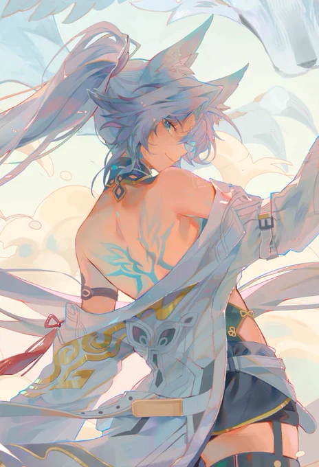 Feixiao wip … i think i like drawing backs