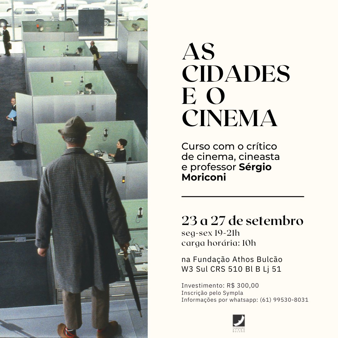 Fundathos's tweet photo. Curso com o professor e crítico Sérgio Moriconi investiga as conexões do cinema com os espaços urbanos: https://t.co/n4psqp3yzU https://t.co/VK75ZSKe6G