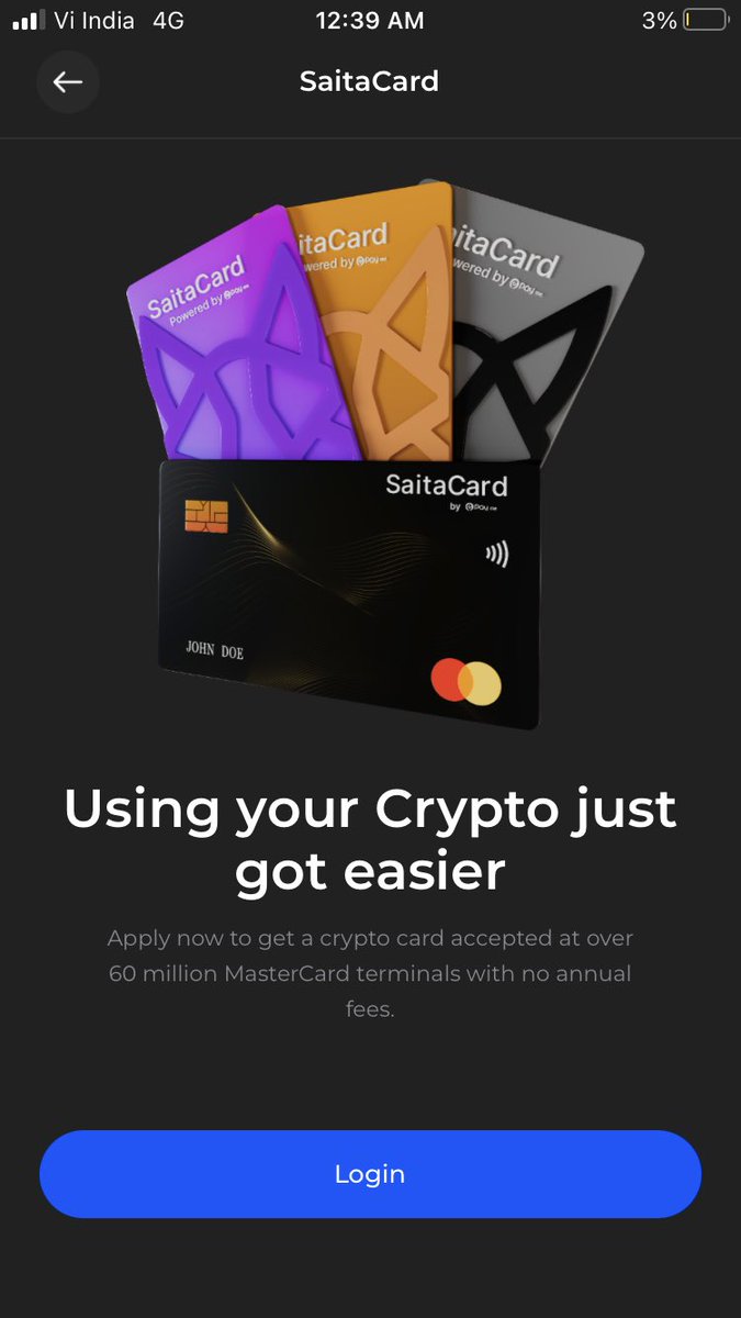 NikhilOnChain's tweet image. In #SaitaPro there’s showing page of #SaitaCard for login👀🔥

Integrations has been started IMO, we are close to see #SaitaCard 

#SaitaCard on the wayyy to launch soon!🔥

#SaitaChain #STC #SaitaChainCoin