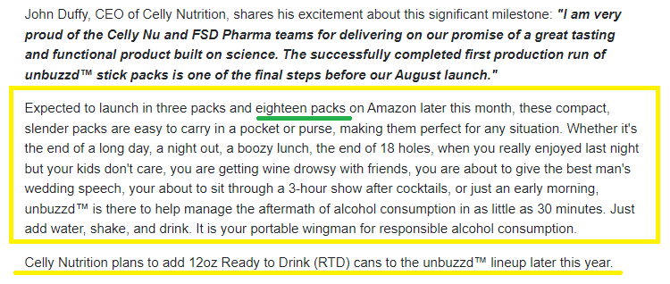 TraderTendies's tweet photo. Be a shame if I didn't highlight this swing before it potentially runs 100%+

We're waiting on $QNTM formerly $HUGE to PR that unbuzzd is now available on Amazon. Similar to $LUCY's PR for Target today.

The 18 pack isn't available yet - 3 pack is. When that drops it's go time. https://t.co/CHtEBiccTW