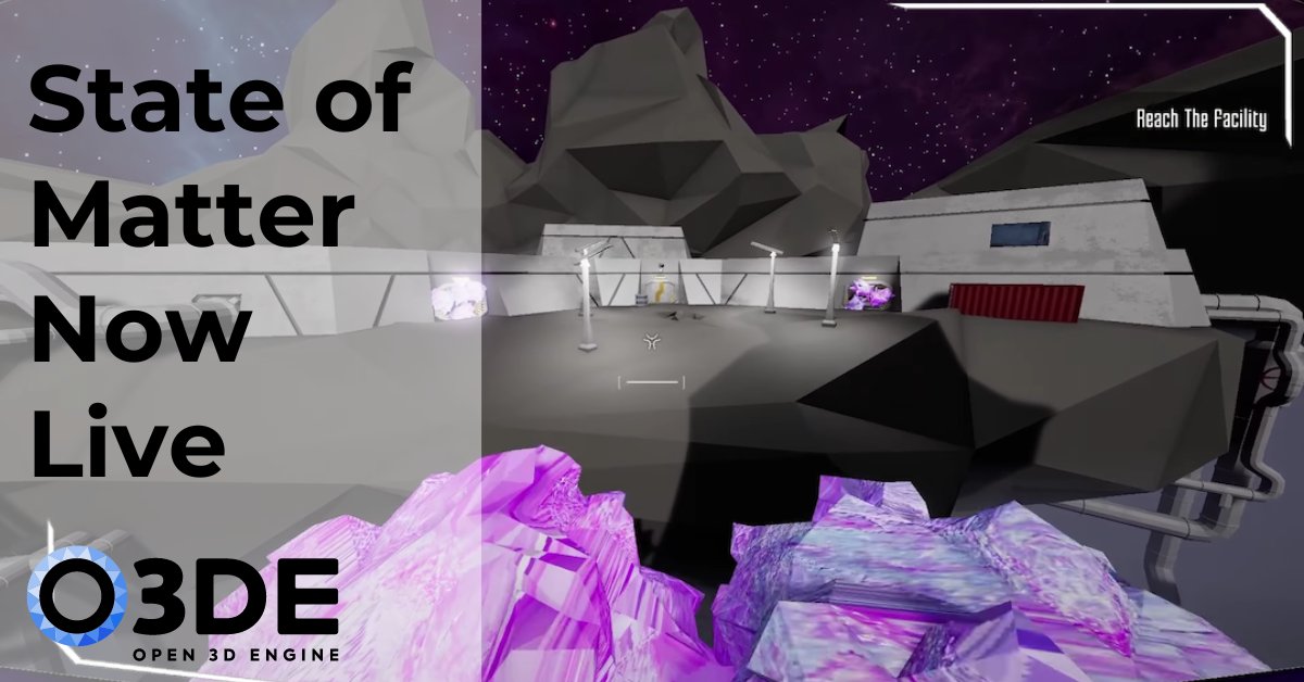 Have you tried the new State of Matter video game now available on Steam?! It's <a href="/o3dengine/">Open 3D Engine</a>’s first-ever commercial game. Learn more about how <a href="/TeamPlutinite/">State of Matter</a> created it using #O3DE &amp; download it here: hubs.la/Q02N57ty0 #Open3DFoundation
