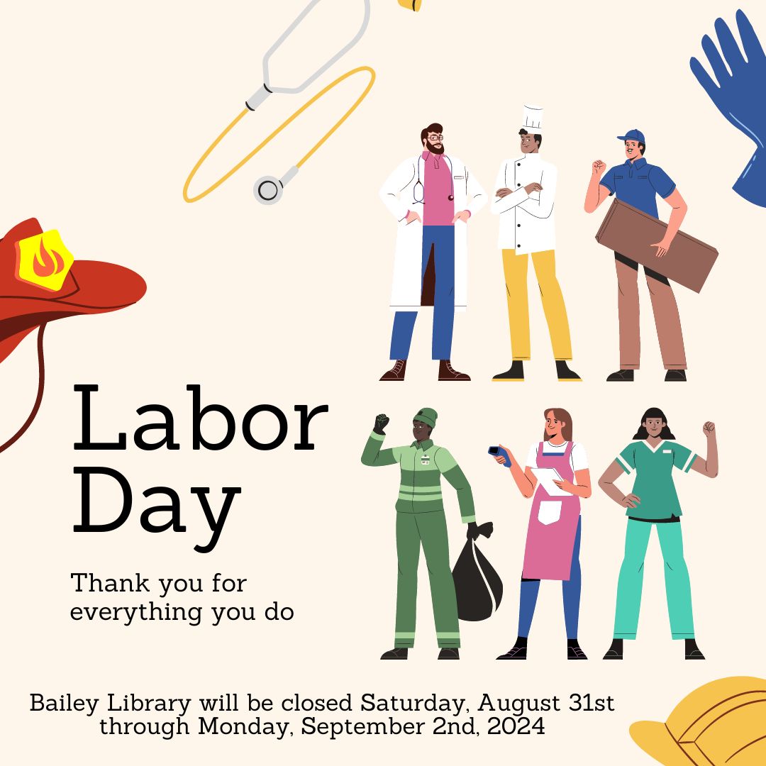 One week of classes at SRU ✅
Now enjoy the Labor Day weekend!  Library will re-open Tuesday morning at 7:30 am. 🌞