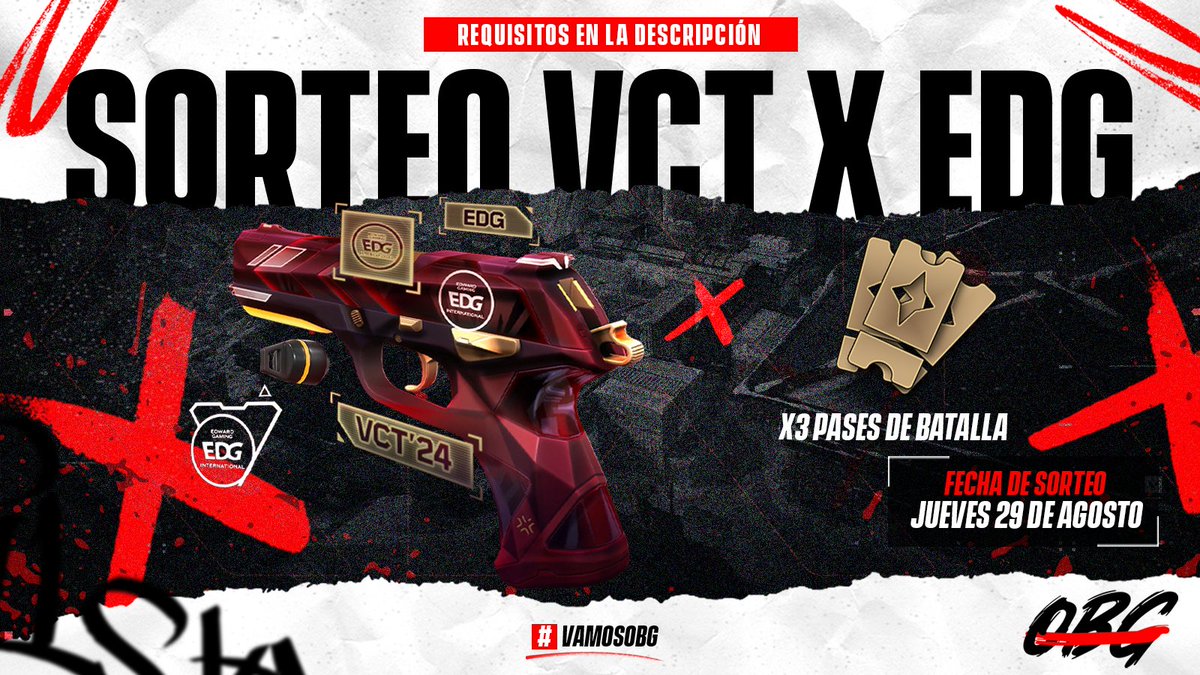 One Bullet Gaming (@onebulletg) on Twitter photo 📢SORTEO
X1 BUNDLE DEL CAMPEON DE VCT 2024
X3 PASES DE BATALLAS
🏷️El sorteo se realizara en nuestro canal de twitch a las 20:00 🇲🇽 durante el showmatch de nuestro roster masculino 📌
- Seguir a <a href="/onebulletg/">One Bullet Gaming</a>
- Darle like y repost a esta publicación.
- Mencionar 2 amigos. 📢SORTEO
X1 BUNDLE DEL CAMPEON DE VCT 2024
X3 PASES DE BATALLAS
🏷️El sorteo se realizara en nuestro canal de twitch a las 20:00 🇲🇽 durante el showmatch de nuestro roster masculino 📌
- Seguir a <a href="/onebulletg/">One Bullet Gaming</a>
- Darle like y repost a esta publicación.
- Mencionar 2 amigos.