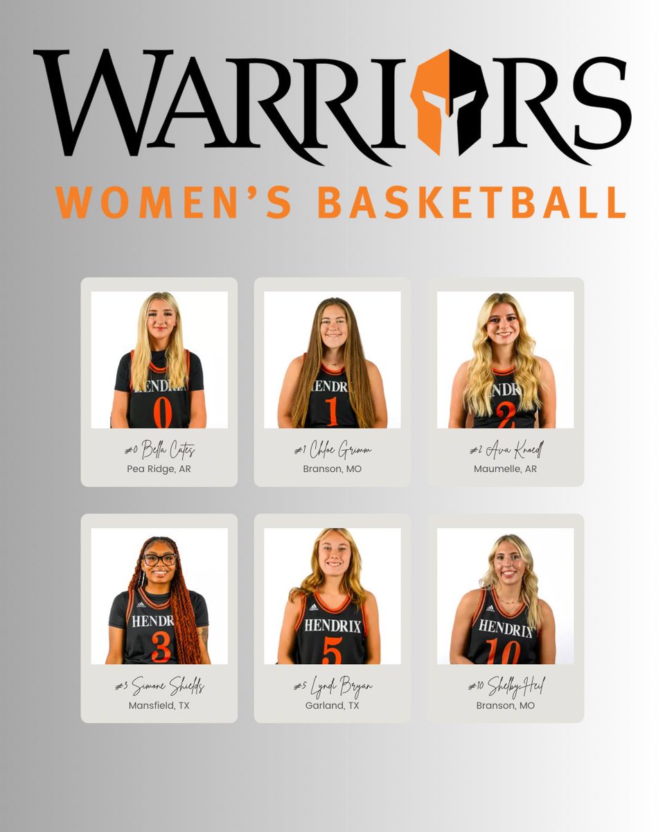 Meet your 24-25 Hendrix Warriors! #Rolldrix #gowarriors #hdxwbb