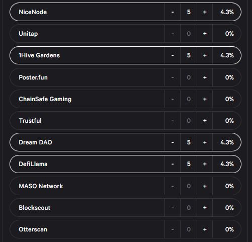 Acabo de votar en <a href="/Octantapp/">Octant</a>  "Epoch Five Shortlist" por estos proyectos 🧵🗳️

snapshot.org/#/octantapp.et…
#SnapshotVote