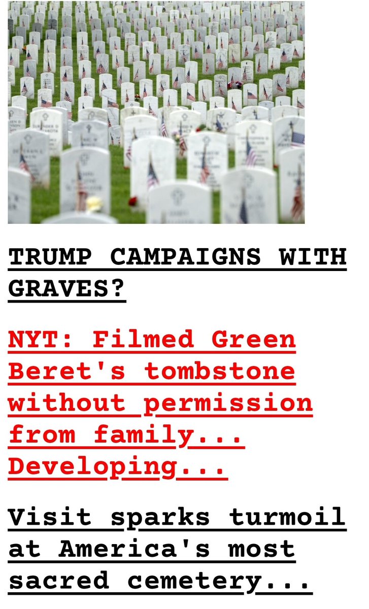 Drudge is absolutely brutal on Trump right now. I wonder if Trump finally stepped in a pile of shit so big and rancid that even MAGA can't spin him out of it.

We don't want 4 more years of this. America is tired.

#TraitorTrump