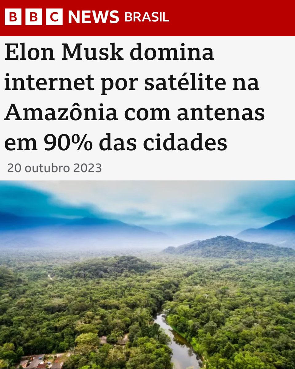 BolsonaroSP's tweet photo. Em OUT/2023, a @starlink estava em 90% das cidades da Amazônia. As insanas ações pessoais de Alexandre de Moraes contra @Elonmusk serão pagas por crianças pobres e miseráveis que vivem na floresta

Também sobre a comunicação na floresta, estou apresentando um requerimento na Comissão Relações Exteriores para ouvir Min. Defesa e os comandantes das três forças