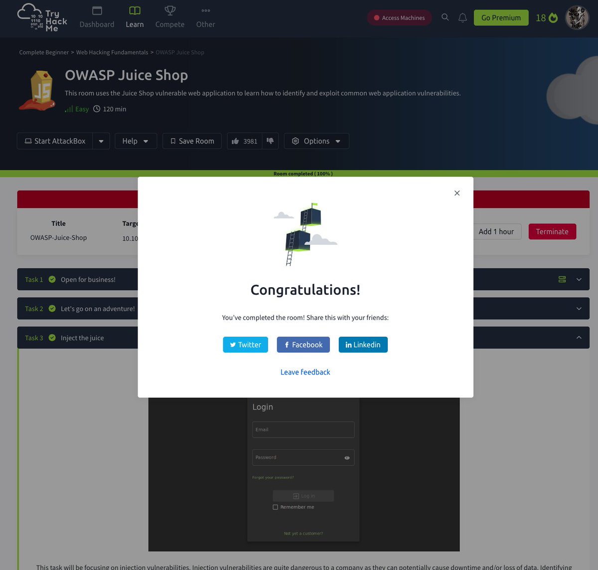 proxium's tweet photo. Day 27 of #30DaysofKaizenChallenge

I explored OWASP's TOP 10 vulnerabilities in web applications today and tackled OWASP Juice Shop. The insights were eye-opening and the challenge was thrilling!

@allenharper
@tryhackme
#LearnInPublic
#EthicalHacking https://t.co/mtBdwnxeOz