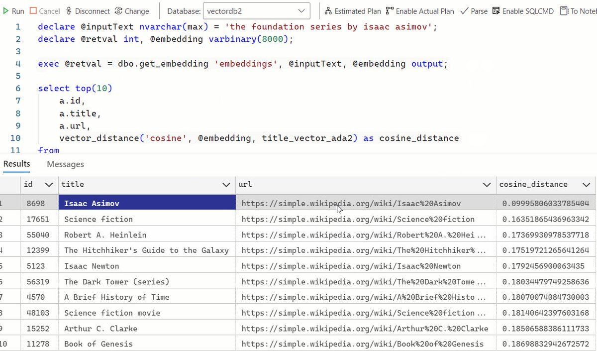 Jovan Popovic π·πΈ (@jovanpop_msft) on Twitter photo Azure SQL post Vector Support EAP extended to Azure SQL MI dlvr.it/TCXWyM Azure SQL post Vector Support EAP extended to Azure SQL MI dlvr.it/TCXWyM