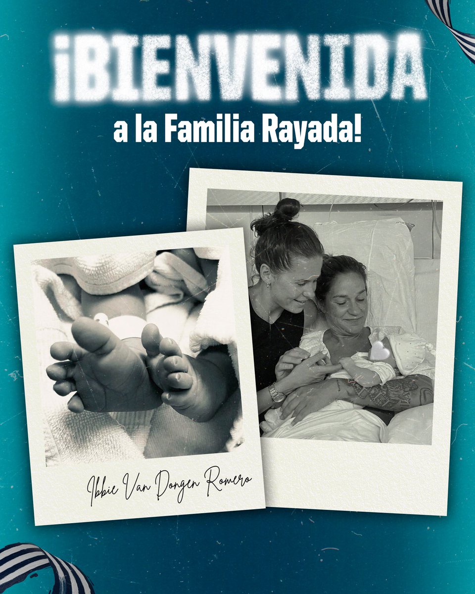 Tenemos una nueva Rayadita 💙🤍. Ibbie van Dongen Romero. Que ganas de conocer a todo la afición. Será pronto 😁Gracias por todos los mensajes, nos llena el corazón. <a href="/Rayadas/">Rayadas</a> <a href="/Rayados/">Rayados</a>