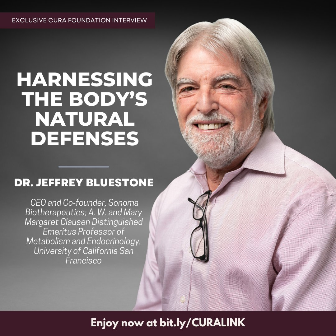 The Cura Foundation (@curafdn) on Twitter photo Dr. Jeff Bluestone <a href="/kickassscience1/">Jeff Bluestone</a> @SonomaBio has been at the forefront of developing new insights on controlling the immune response and delivering new transformative therapies to reset the immune system.
Read the #CuraLink interview bit.ly/CURALINK Dr. Jeff Bluestone <a href="/kickassscience1/">Jeff Bluestone</a> @SonomaBio has been at the forefront of developing new insights on controlling the immune response and delivering new transformative therapies to reset the immune system.
Read the #CuraLink interview bit.ly/CURALINK