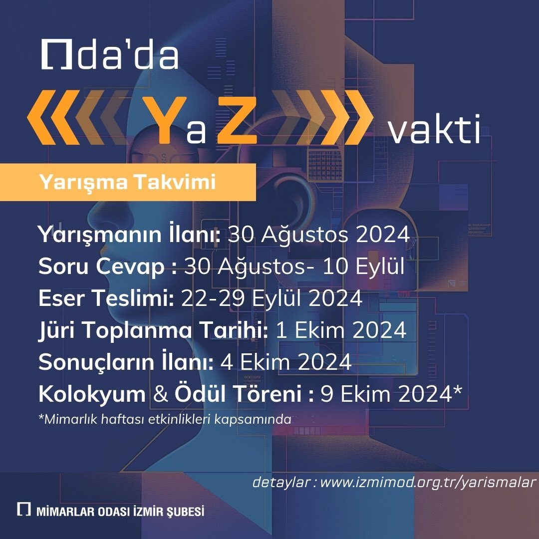izmimod's tweet photo. Dijital Protesto Yarışması:

🚨 Yapay Zeka ile Dijital Protesto Yarışması!
Nükleer atık tehlikesine dikkat çekmek için fikirlerinizi bekliyoruz!
🎯 1. Ödül: 3.000 TL
🗓️ Teslim: 22-29 Eylül 2024
📧 Sorular: odadayazvakti@izmimod.org.tr
Detaylar: https://t.co/yoL30FwiBq https://t.co/YNVonHq1RG