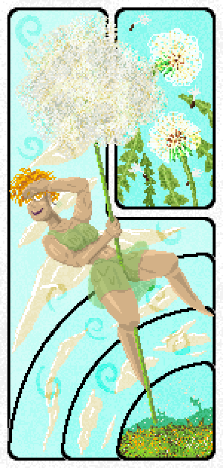 mirekinho's tweet photo. Dandelion-themed picture of a woman in the Art Nouveau style. #pixelartist #Dandelion #artnouveau #postcard #pixelart #originalcharacterart #Pixel_arts #Mucha #digitalart https://t.co/jqskqelF3Q