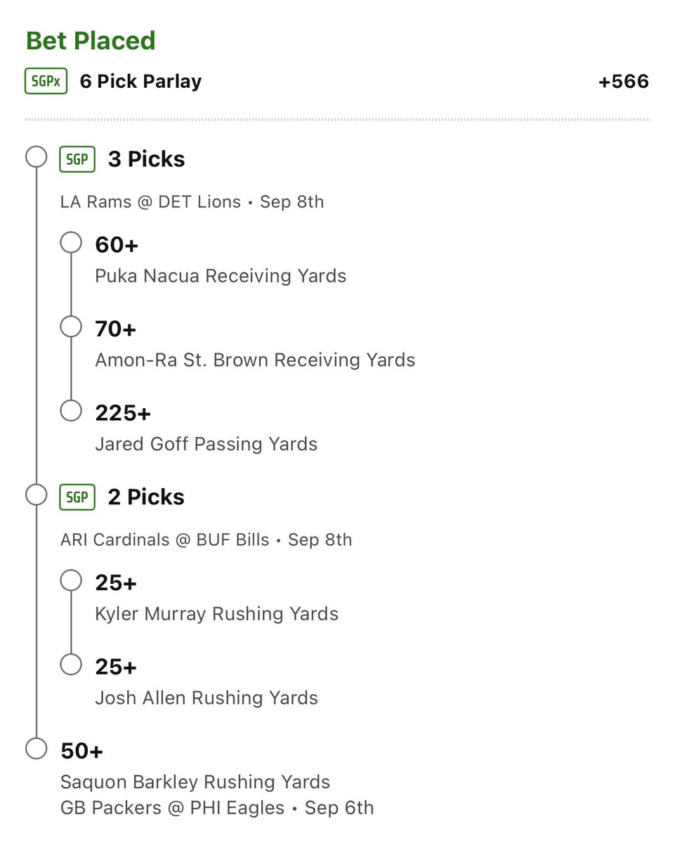 direct_bet's tweet photo. 🏈🏈🏈
#NFL #Week1 Jumping ahead to beat the odds and movements. Love the matchups and everyone is healthy! 

Let’s get a nice little payday off this! 

1U #FreeBet

Dove into @OutlierDotBet all day to find the best value for a great #Parlay 
#Football #Degens #Directbets https://t.co/JVABcTnXTU