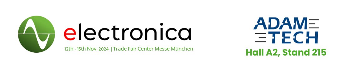 AdamTech_'s tweet photo. ADAM TECH will be exhibiting at the world's leading trade fair for electronics - Electronica 2024 in Munich, Germany. Come join us in Hall A2, Stand 215. You can schedule a meeting with our Team by clicking here: https://t.co/GvidlafNgE or simply stop by our booth! https://t.co/ibN3qzLd1x