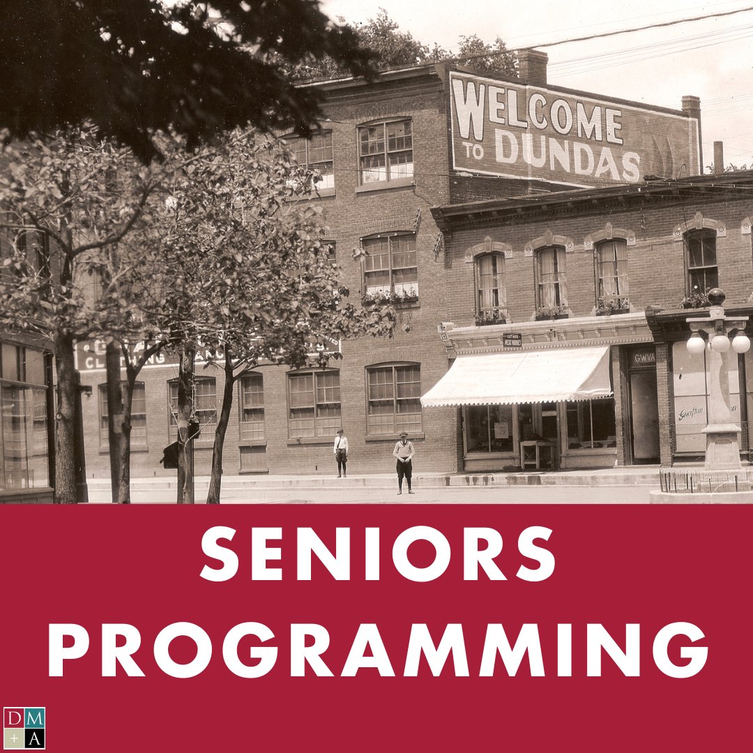 Did you know the DM+A offers Seniors Programming?

Programs of 45-60 minutes can be delivered virtually or in person at retirement homes, community centres, or our fully accessible facility.

Visit dundasmuseum.ca/seniors-progra… to learn more!

#DundasOn #DundasOnt #HamiltonOnt