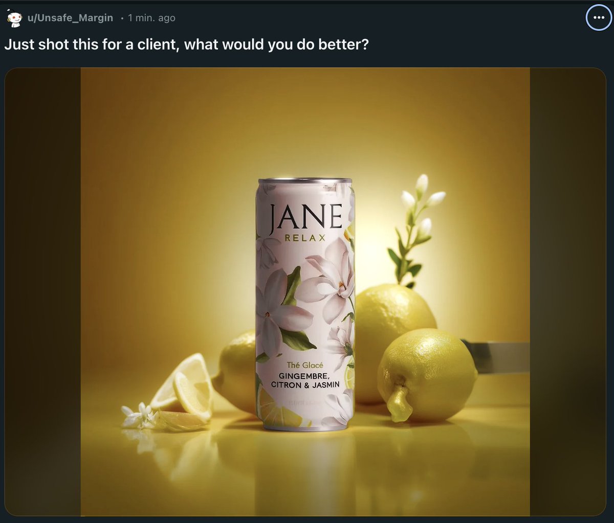 Just posted this in a product photography subreddit, let's see if they find out it's AI generated... 😂 <a href="/relit_ai/">Relit AI</a>
